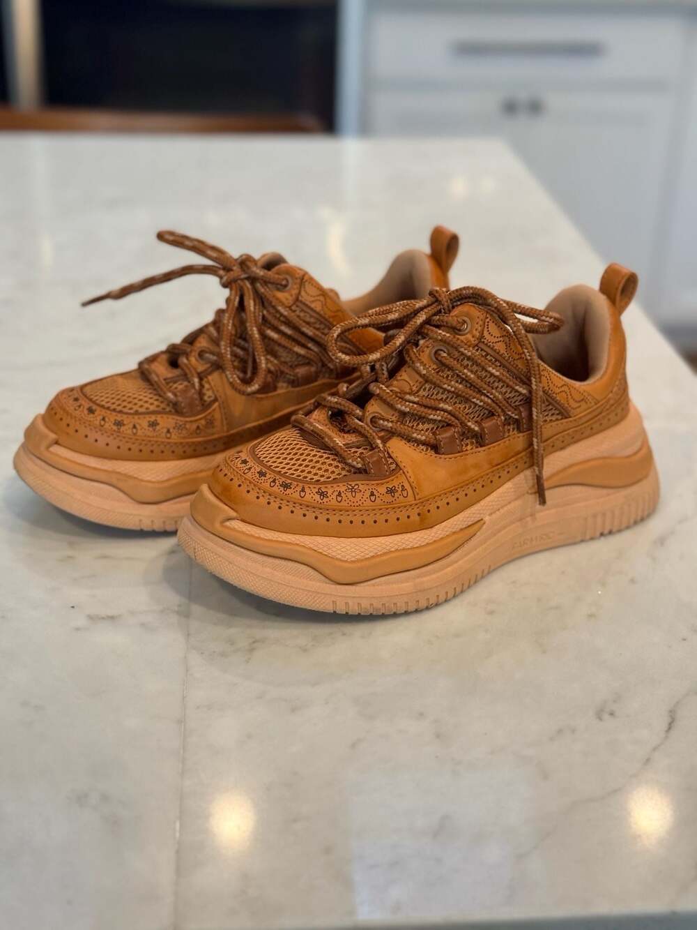 Farm Rio Apólo Platform Sneakers in Tan Size 6 - Picture 8 of 10